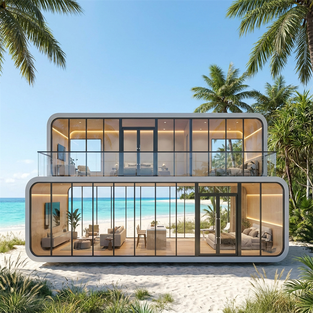 كبسولة تفاح عازلة للصوت وجيدة التهوية وقابلة للتكديس مباشرة