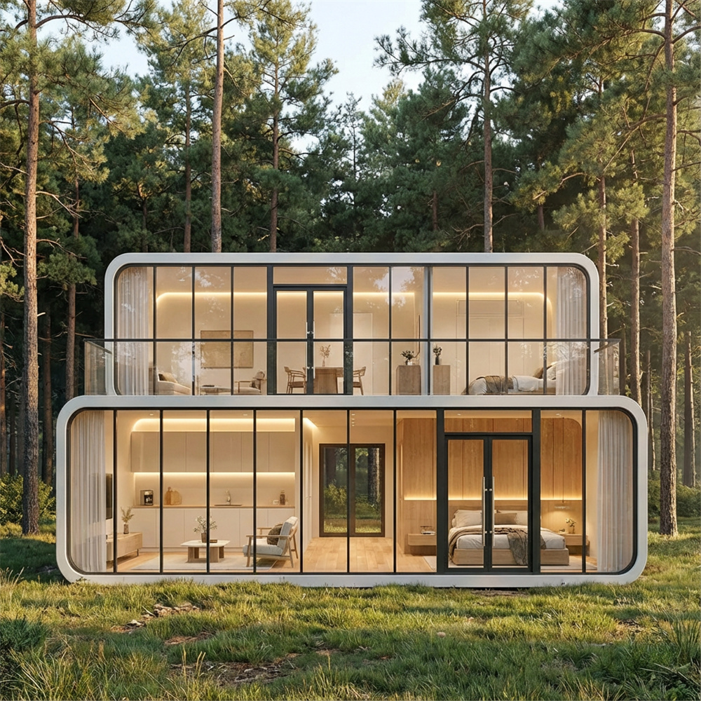 كبسولة تفاح عازلة للصوت وجيدة التهوية وقابلة للتكديس مباشرة