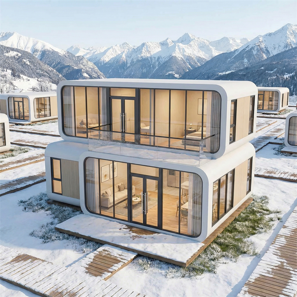 كبسولة تفاح عازلة للصوت وجيدة التهوية وقابلة للتكديس مباشرة