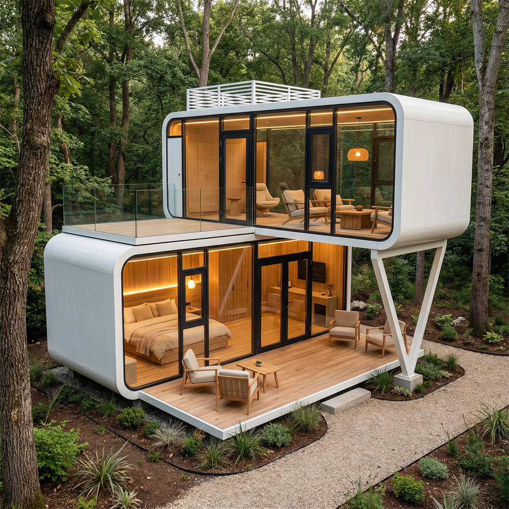 كابينة تخييم كبسولة فضائية على شكل حرف V مقاومة للماء وصديقة للبيئة