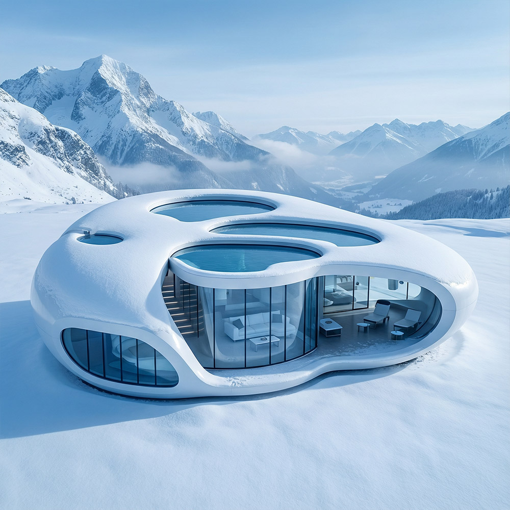 كبسولة كابينة تفاح قابلة للفصل ذات طبقة واحدة ذات شكل غير منتظم