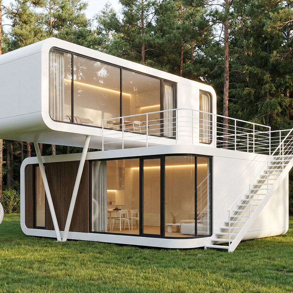 كبسولة فضائية خارجية ذكية محمولة مع سلالم للوصول