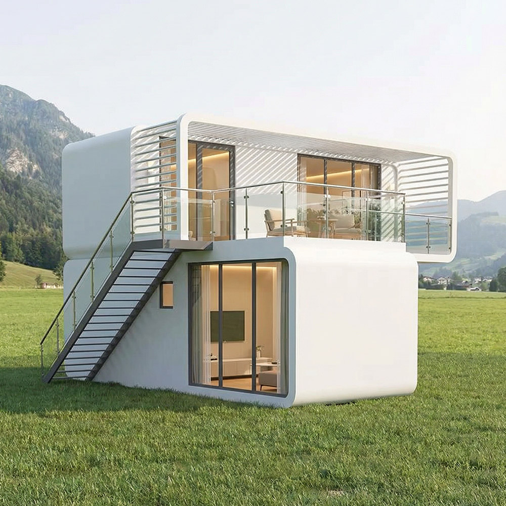 كبسولة فضائية خارجية ذكية محمولة مع سلالم للوصول