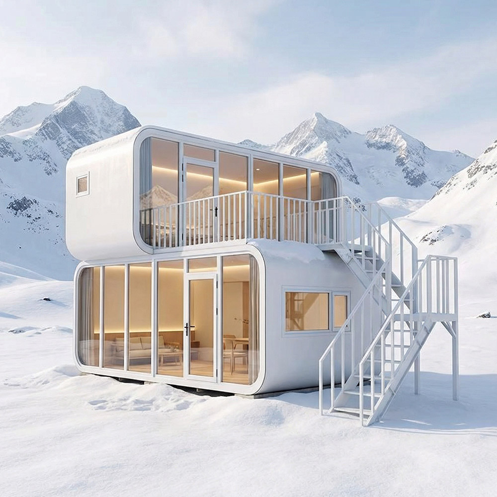 كبسولة فضائية خارجية ذكية محمولة مع سلالم للوصول