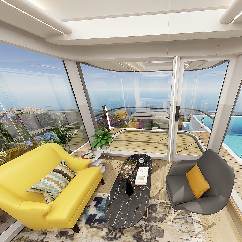 منازل كبسولات S5 المحمولة ذات المناظر الخلابة